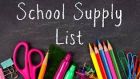 Supply list for the upcoming school year